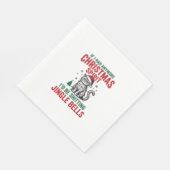 Grappige Kerstkat Geest Vintage Gravure Ontwerp Servet (Hoek)