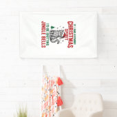 Grappige Kerstkat Geest Vintage Gravure Ontwerp Spandoek (Insitu)