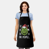 Grappige Kerstkat Iew Mensen Meowy Kattenliefhebbe Schort (Gedragen)