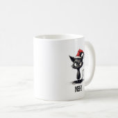 Grappige Kerstkat Koffiemok (Voorkant rechts)