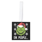 Grappige Kerstkat Nieuwe Mensen Meowy Kattenliefhe Decoratie (Voorkant)