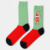 Grappige Kerstkat Sokken (Links)