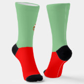 Grappige Kerstkat Sokken (Gebogen)