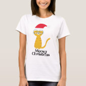 Grappige Kerstkat T-shirt (Voorkant)