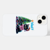 Grappige Kerstkat Wat met Boom Sticker Case-Mate iPhone Case (Achterkant (horizontaal))