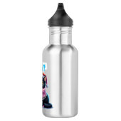 Grappige Kerstkat Wat met Boom Sticker Waterfles (Rechts)