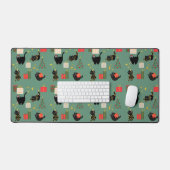Grappige Kerstkatten Bureaumat (Keyboard & Muis)