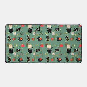Grappige Kerstkatten Bureaumat