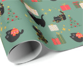 Grappige Kerstkatten Cadeaupapier (Rol Hoek)