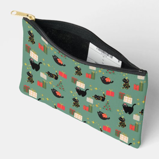 Grappige Kerstkatten Etui (Open)