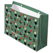 Grappige Kerstkatten Groot Cadeauzakje (Voorkant Gekanteld)