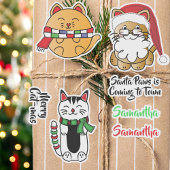 Grappige kerstkatten Schattigee custom-cut vinyl S Sticker