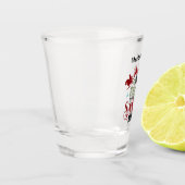 grappige kerstkerstkunst shot glas (Links)