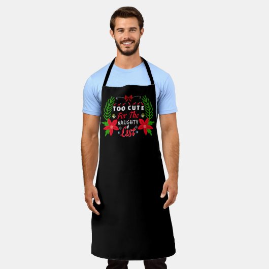 grappige kerstkerstman's lijstkunst schort (Gedragen)