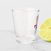 grappige kerstkerstman's lijstkunst shot glas (Links)