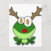 Grappige kerstkikker als rendier feestdagenkaart (Voorkant)
