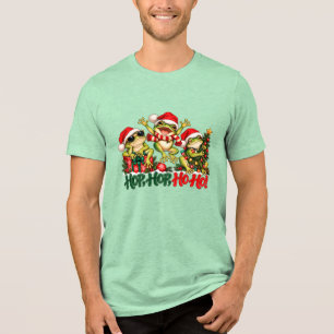 Grappige Kerstkikkers Sinterklaashoedjes Tri-Blend Shirt