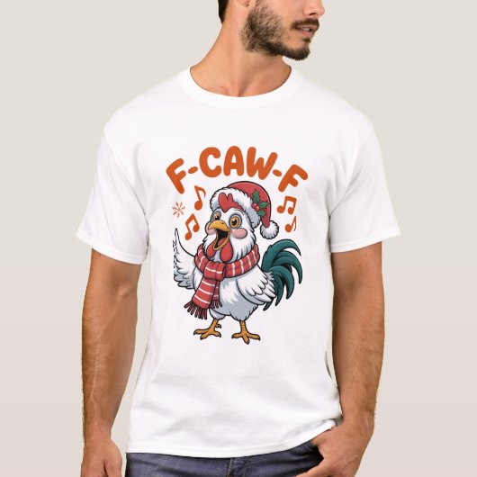 Grappige Kerstkip, F-Caw-F T-shirt (Voorkant)