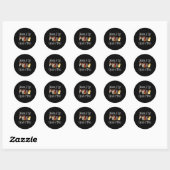 Grappige Kerstkip, Maakt een lijst Kippeneer Ronde Sticker (Vel)