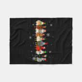 Grappige Kerstkippen Kerstmis Kippen Boerderijdier Fleece Deken (Voorkant (Horizontaal))