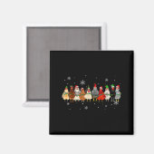 Grappige Kerstkippen Kerstmis Kippen Boerderijdier Magneet (Voorkant / Achterkant)