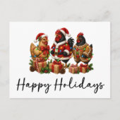 Grappige Kerstkippen Prettig Kerstfeest Feestdagenkaart (Voorkant)