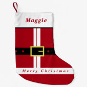 Grappige kerstkleding Kerstmis kous aangepaste naa Kleine Kerstsok (Voorkant)