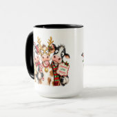Grappige Kerstkoe Mok (Voorkant links)