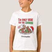 Grappige Kerstkoekjes – Aangepaste Naam T-shirt (Voorkant)