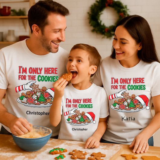 Grappige Kerstkoekjes – Aangepaste Naam T-shirt
