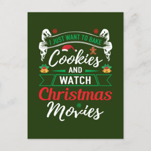 grappige kerstkoekjes films woord kunst feestdagenkaart