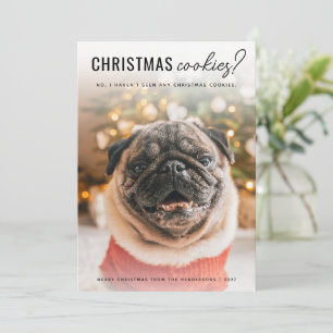 Grappige Kerstkoekjes Hond Huisdier foto Kerstmis Feestdagenkaart