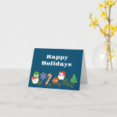 Grappige kerstkoekjes kerstkaart kaart (Gele Bloem)