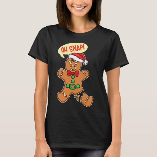 Grappige Kerstkoekjes OH SNAP Gingerbread T-shirt (Voorkant)