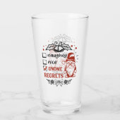 grappige kerstkoninklijke woordkunst glas (Achterkant)