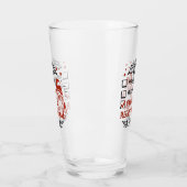 grappige kerstkoninklijke woordkunst glas (Links)