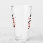 grappige kerstkoninklijke woordkunst glas (Rechts)