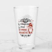 grappige kerstkoninklijke woordkunst glas (Voorkant)