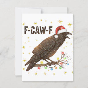 Grappige Kerstkraai Raven F-CAW- F Briefkaart