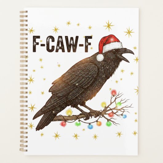 Grappige Kerstkraai Raven F-CAW- F Planner (Voorkant)