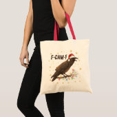 Grappige Kerstkraai Raven F-CAW- F Tote Bag (Voorkant (product))