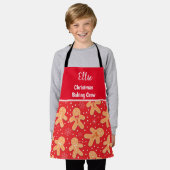 Grappige kerstkrans man koekjes aangepaste naam schort (Gedragen)