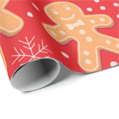 Grappige kerstkrans man koekjes patroon cadeaupapier (Rol Hoek)