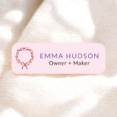 Grappige kerstkrans voor makers naamplaatje