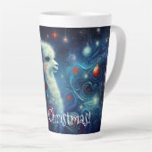 Grappige kerstlama latte mok (Rechterhoek)