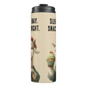 Grappige kerstlama – Sleigh & Snack Thermosbeker (Voorkant)