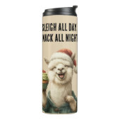 Grappige kerstlama – Sleigh & Snack Thermosbeker (Gedraaid links)