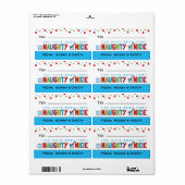 Grappige kerstlijst stoute of leuke cadeau Sticker (Full Sheet)
