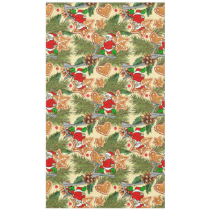 Grappige kerstloopband kerstkoekjes tafelkleed