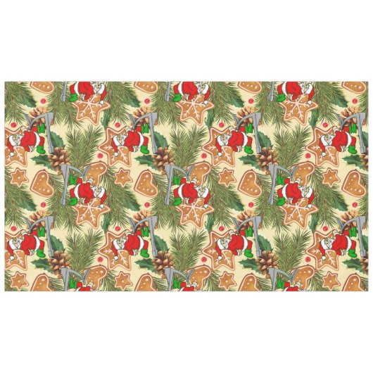 Grappige kerstloopband kerstkoekjes tafelkleed (Voorkant (Horizontaal))